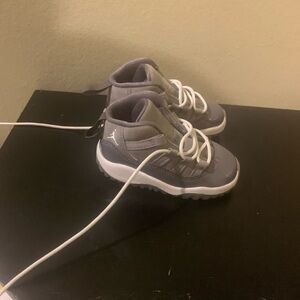 Kids Gray Sneakers with White Accents